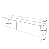 Tv-møbler Torino Atlantic Fyrtræ Melamin 180x29,6x31,6 cm