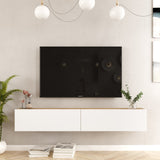 TV møbel Torino Atlantic Fyrtræ Hvid Melamin 180x29,6x31,6 cm