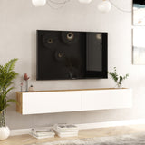 TV møbel Torino Atlantic Fyrtræ Hvid Melamin 180x29,6x31,6 cm