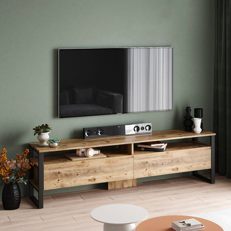 TV Meubels - TV Meubel Set Sable Atlantisch Dennenhout Melamine 180x56x35,5 cm - Dimehouse