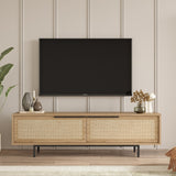 TV Meubels - TV Meubel Japandi Kosmos Walnoot Eik Melamine 160x45,1x35,5 cm - Dimehouse