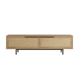 TV Meubels - TV Meubel Japandi Kosmos Walnoot Eik Melamine 160x45,1x35,5 cm - Dimehouse
