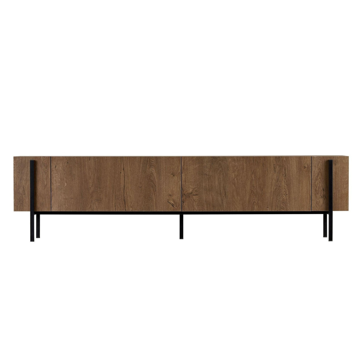 Nexus tv-meubel eikenlook zwart 180 cm Kafkas eikenlook / Zwart Gemelamineerd hout