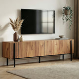 Nexus tv-skab eg look med sort 180 cm Atlantic Pine eg look og sort melaminbelagt trækomposit