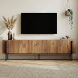 Nexus tv-skab eg look med sort 180 cm Atlantic Pine eg look og sort melaminbelagt trækomposit