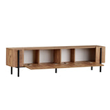 Nexus tv-skab eg look med sort 180 cm Atlantic Pine eg look og sort melaminbelagt trækomposit