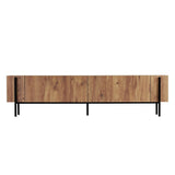 Nexus tv-skab eg look med sort 180 cm Atlantic Pine eg look og sort melaminbelagt trækomposit
