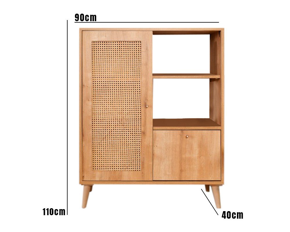 Overskab Hazeran Multi Eg Bøgetræ 40x110x cm