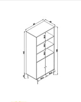 Boekenkasten - Boekenkast Jut Eik Beukenhout 40x110x90 cm - Dimehouse