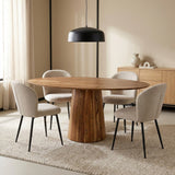 Oval spisebord Amelia Acaciahout o-ben