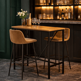 Bartafels - Bartafel Walnoot melamine - 90 x 48 cm - 92 cm hoog - North - Dimehouse