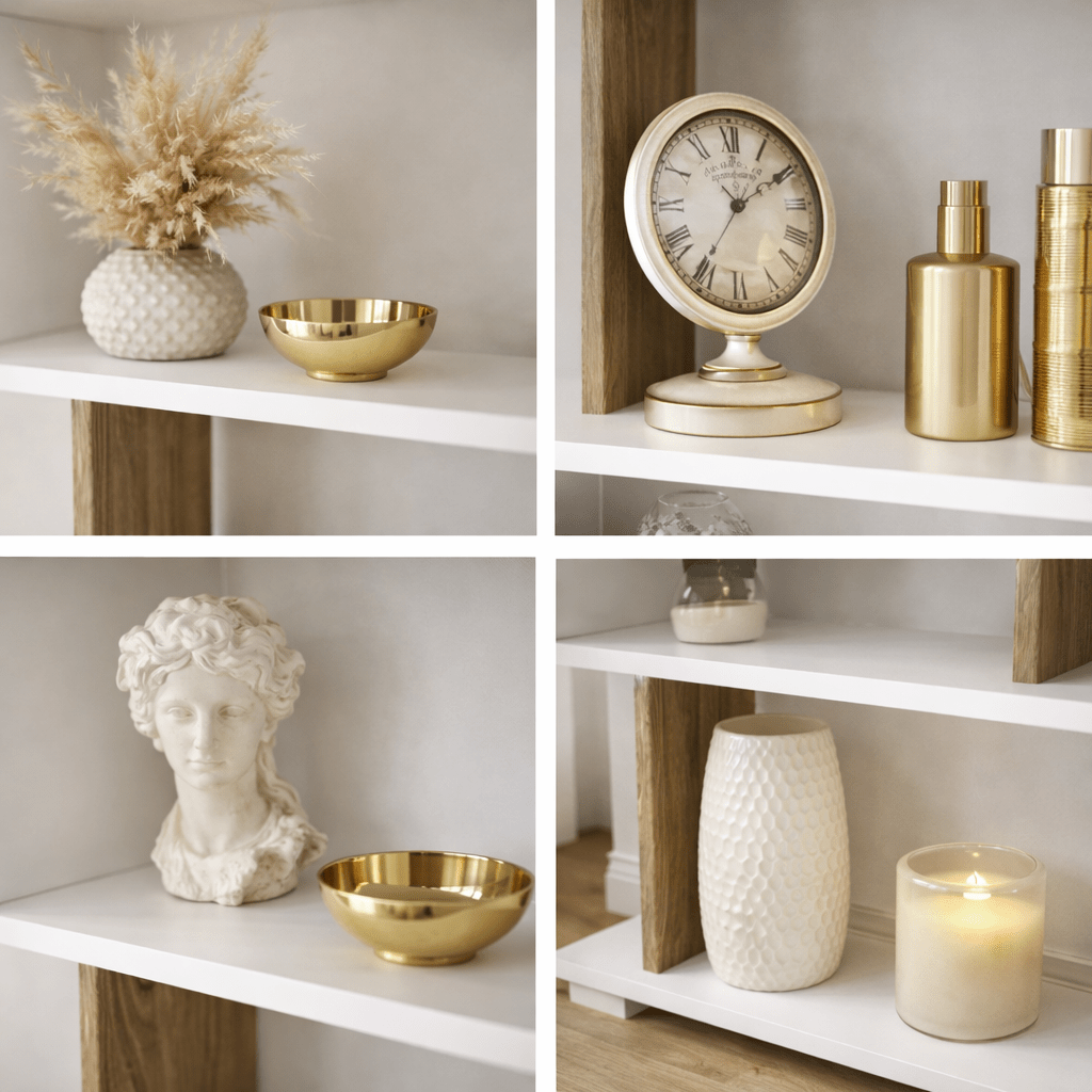 Design reol hvid med valnød melamin Blok 60x165x19,5 cm