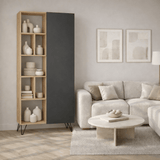 Reol Jedda Eg Antracit Melamin 79x190x32 cm