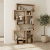 Asymmetrisk reol eg look melamin Karmato 96x168,5x25,5 cm