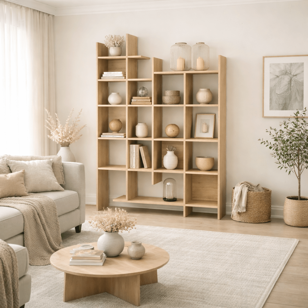 Reol eg look melamin Manco 122x188x25,5 cm