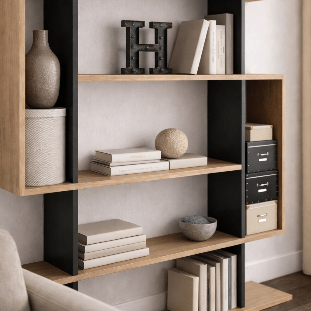 Boekenkasten - Boekenkast Mito Sonoma Eik Antraciet Melamine 110x161x25,5 cm - Dimehouse