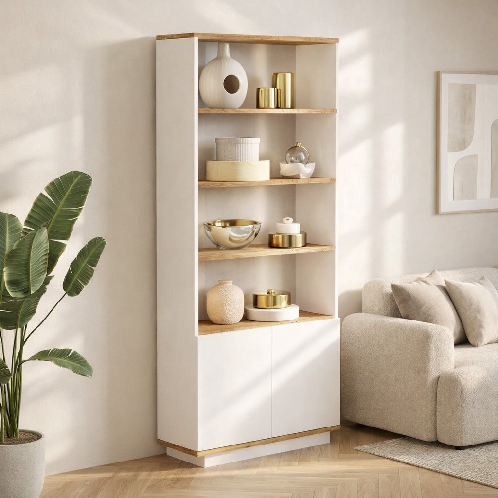 Reol Nautica Atlantic Pine Wood Hvid Melamin 75x168,3x26,8 cm