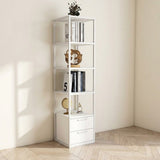 Boekenkasten - Boekenkast Robbins White Wit Melamine 39x160x39 cm - Dimehouse