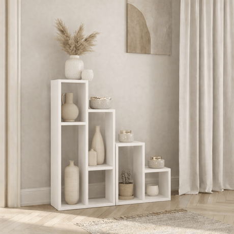 Boekenkasten - Modulaire vakkenkast wit melamine Sule 42x89x20 cm - Dimehouse