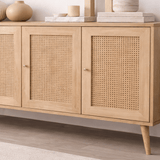 Calvin Dressoir Rotan-Eikenlook met soft-close 180 cm Melamine
