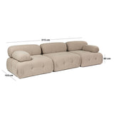 Modulopbygget sofa 3-personers Doblo creme