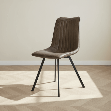 Spisestuestol Jimmy PU kunstlæder taupe