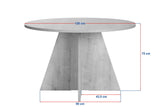 Eettafels - Eetkamertafel rond Grenen melamine - 120 cm - Mary - Dimehouse