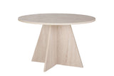 Eettafels - Eetkamertafel rond travertin - 120 cm - Mary - Dimehouse