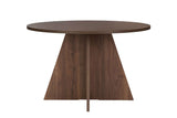 Eettafels - Eetkamertafel rond Walnoot - 120 cm - Mary - Dimehouse