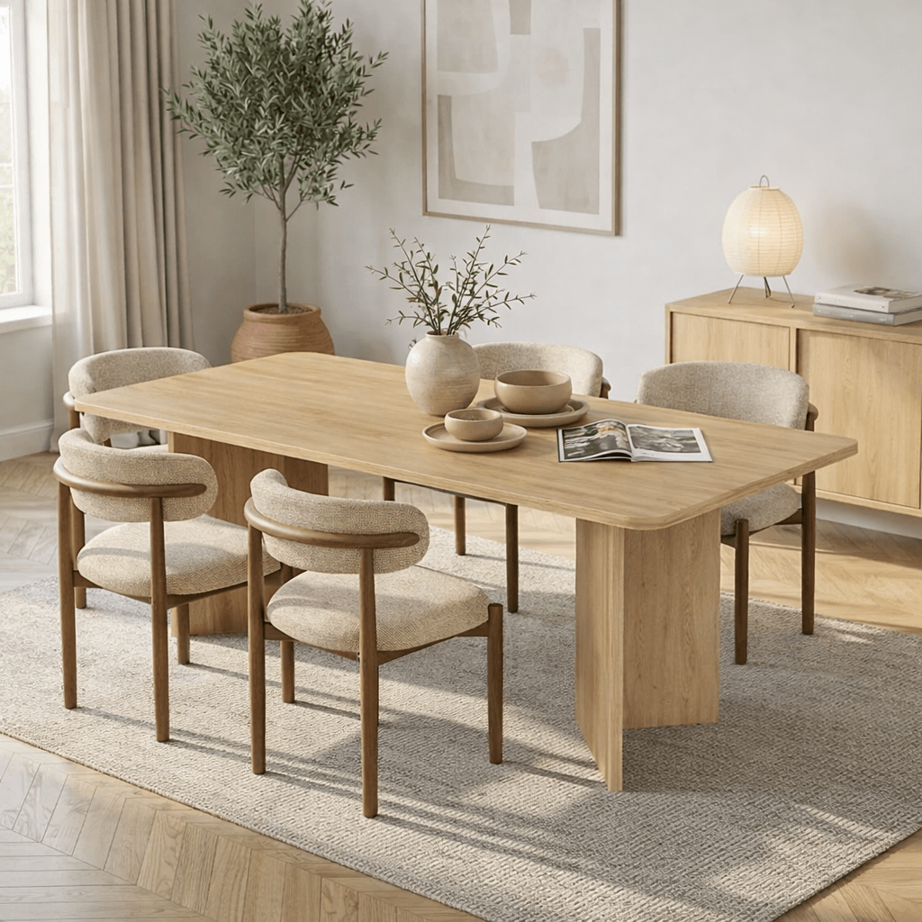 Eettafels - Eettafel Eiken Melamine rechthoekig 180x89,5x75 cm - Linova - Dimehouse
