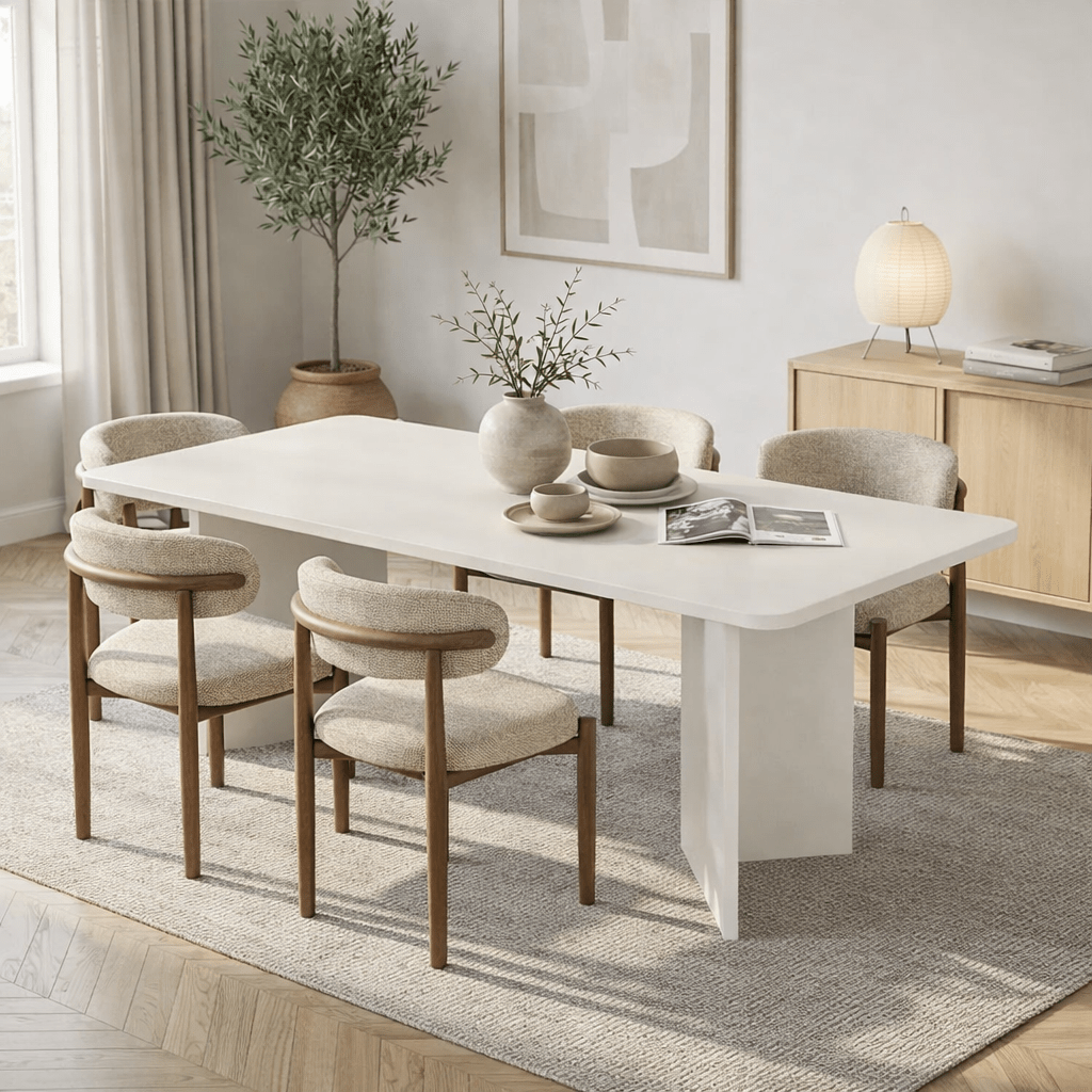 Eettafels - Eettafel Wit Melamine rechthoekig 180x89,5x75 cm - Linova - Dimehouse