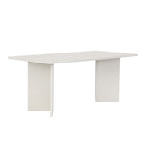 Eettafels - Eettafel Wit Melamine rechthoekig 180x89,5x75 cm - Linova - Dimehouse