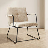 Fauteuil Hailey beige chenille sfeerfoto in modern interieur