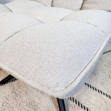 Fauteuils - Scandinavische draaifauteuil beige bouclé stof 360° draaibaar Yuki - Dimehouse
