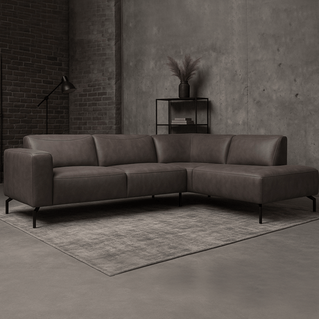 Hjørne sofa barin taupe mikrofiber til højre