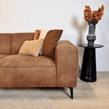 Industriel hjørnesofa cognac eco-læder Brisbane - venstre 