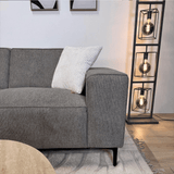 Hjørnesofa Ravi – Chenille Meleret Taupe – Højre 