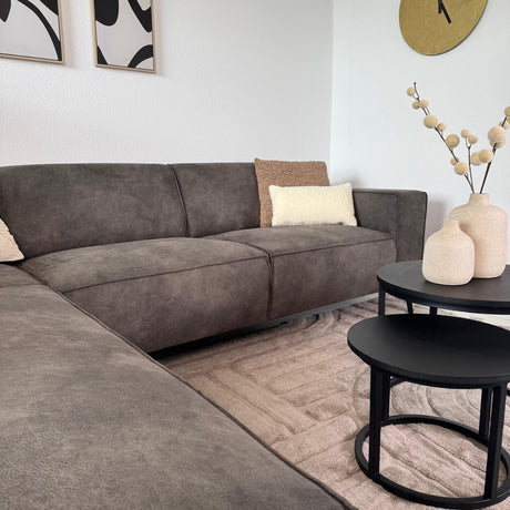 Industrial Corner Sofa Brisbane Anthracite venstre læder