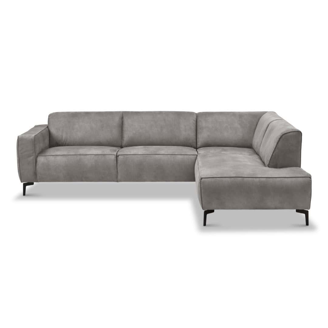 Industriel hjørnesofa Brisbane eco-læder antracit - højre 