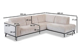 Hjørne sofa chloe beige højre
