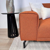 Hjørnesofa terrakotta bouclé stof Maël - højre 
