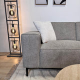 Hjørnesofa grå chenille quiltet Ravi – højre 