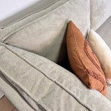 Hjørnesofa Yara med chaiselong chenille beige -venstre 