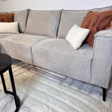 Hjørnesofa Yara med chaiselong chenille beige -venstre 