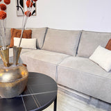 Hjørnesofa Yara med chaiselong chenille beige -venstre 