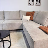 Hjørnesofa Yara med chaiselong chenille beige - højre 