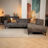 Industriel hjørnesofa antracit eco-læder Brisbane - højre 