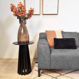 Hjørnesofa med kompakt lounge antracit mikrofiber Davidson - højre 