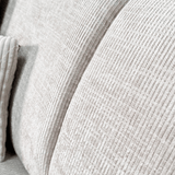 Hjørnesofa med chaise longue beige chenille stof Manon - højre 