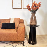 Hjørnesofa Davidson Mikrofiber Cognac med kompakt lounge - Venstre 
